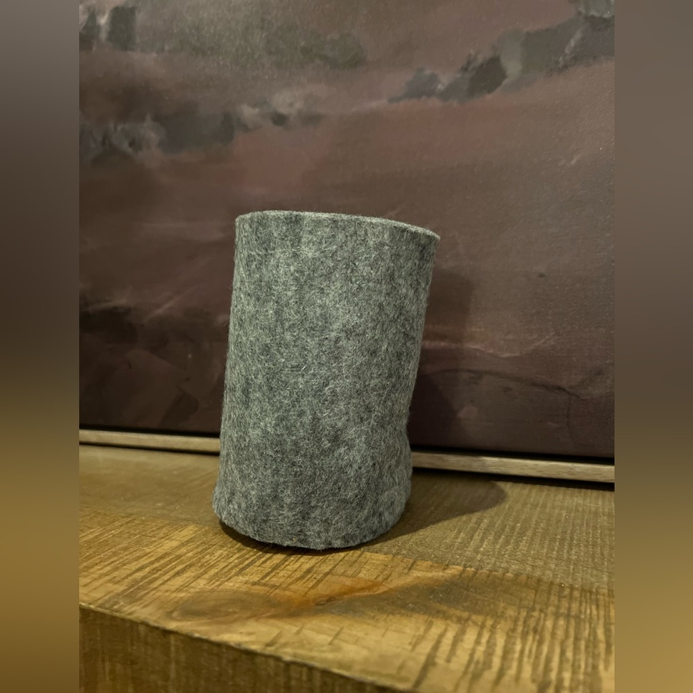 West Elm Gray Felt Pencil Holder